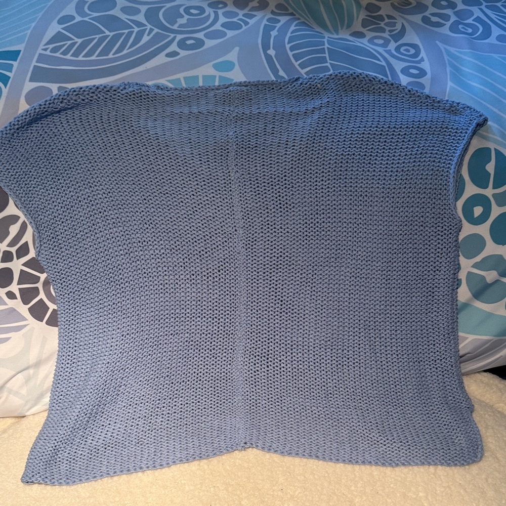 Wooden Ships Blue V-Neck Sweater - Picture 2 of 4